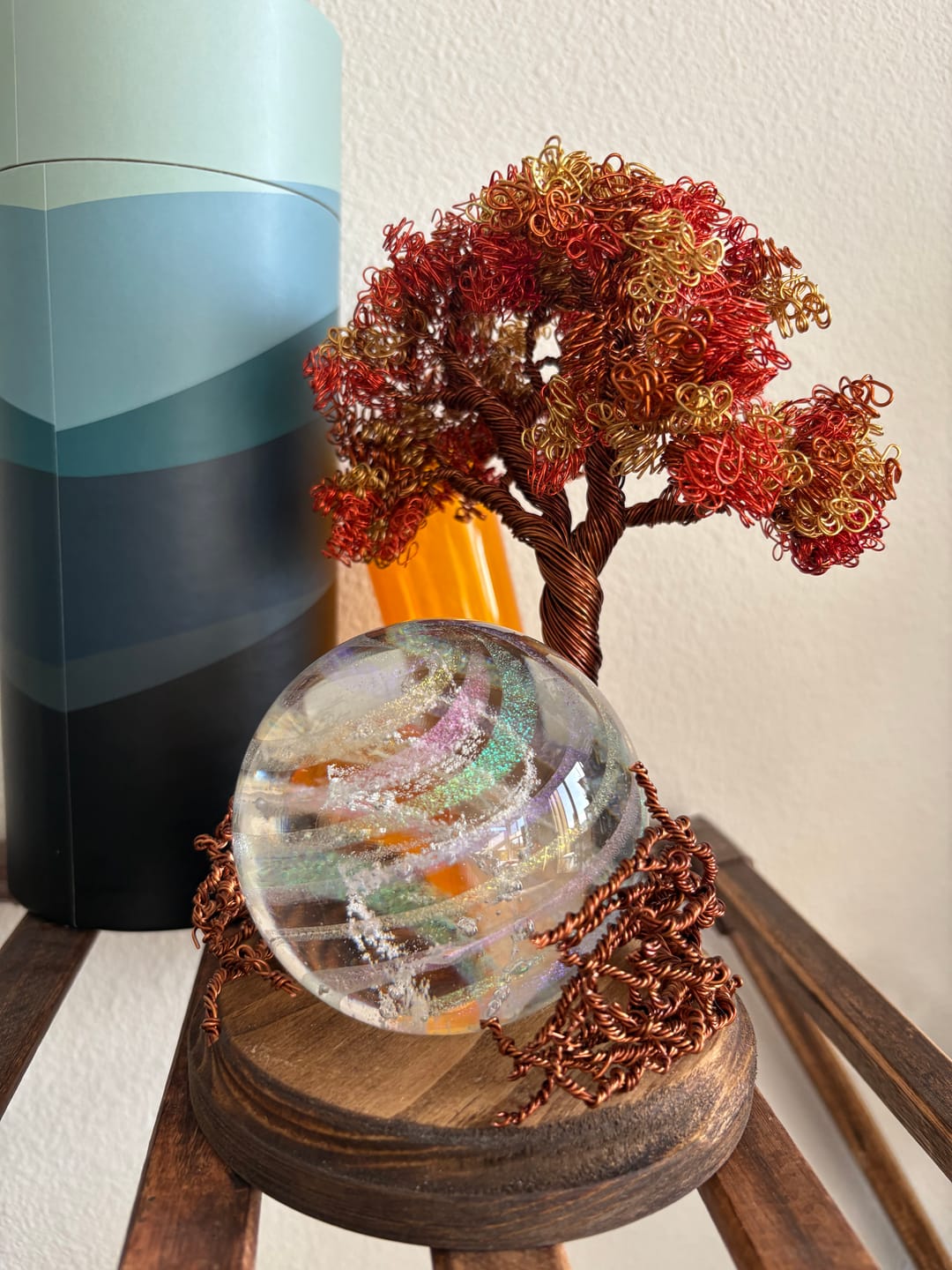Customer photo review of Autumn Sunshine Tree Of Life with Dichroic Orb