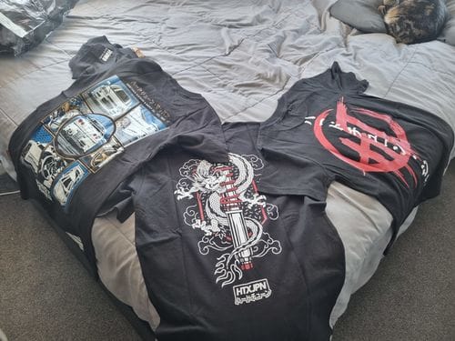 Customer photo review of Dragon Coilover Tattoo Band Tee