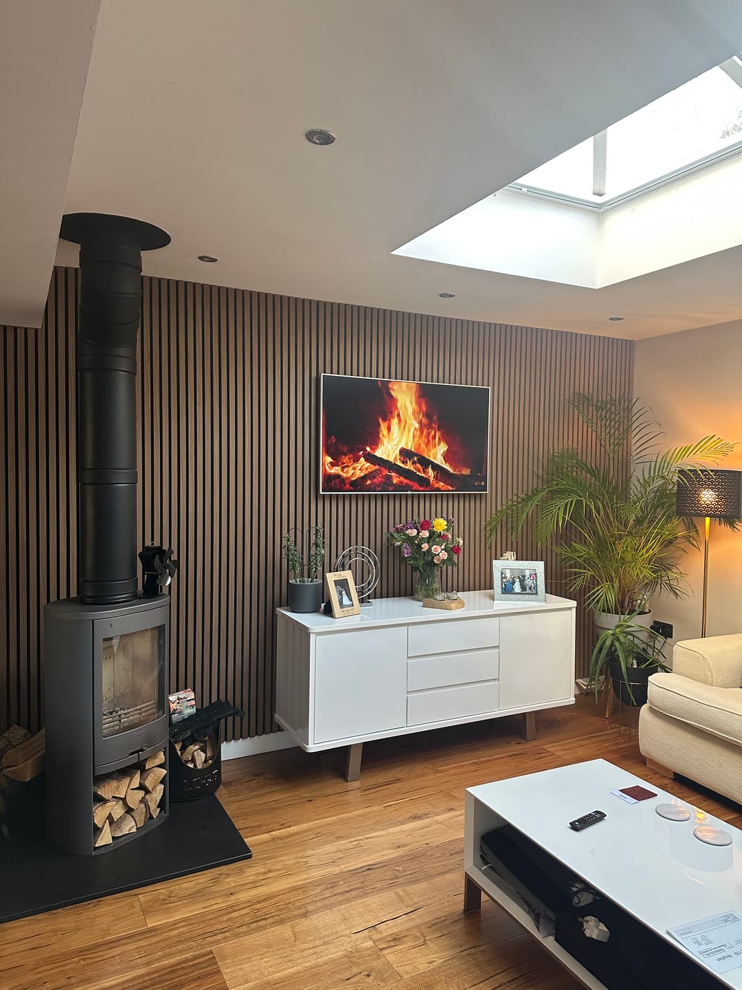 Customer photo review of Wooden Wall Panel | Mocca | Premium 3-sided Wood Veneer