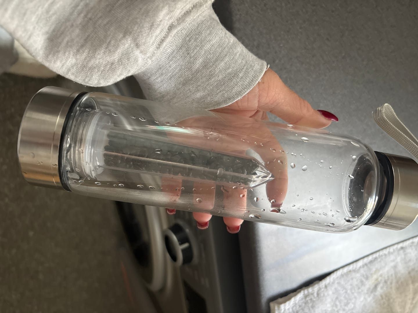 Customer photo review of Crystal Elixir Water Bottle