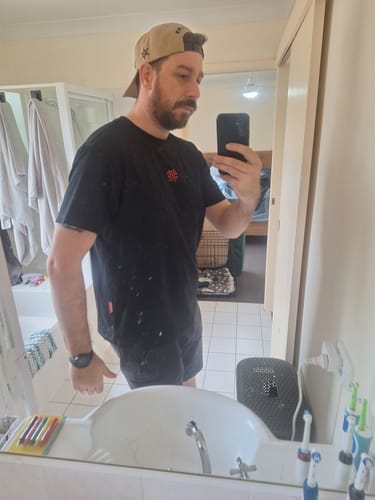 Customer photo review of HardTuned Pitstop Cargo Shorts - Black