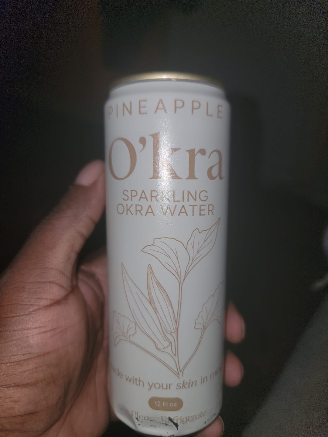 Customer photo review of O’kra – Sparkling Okra Water (Pineapple) | Hydration & Skin Health (PRE-ORDER)