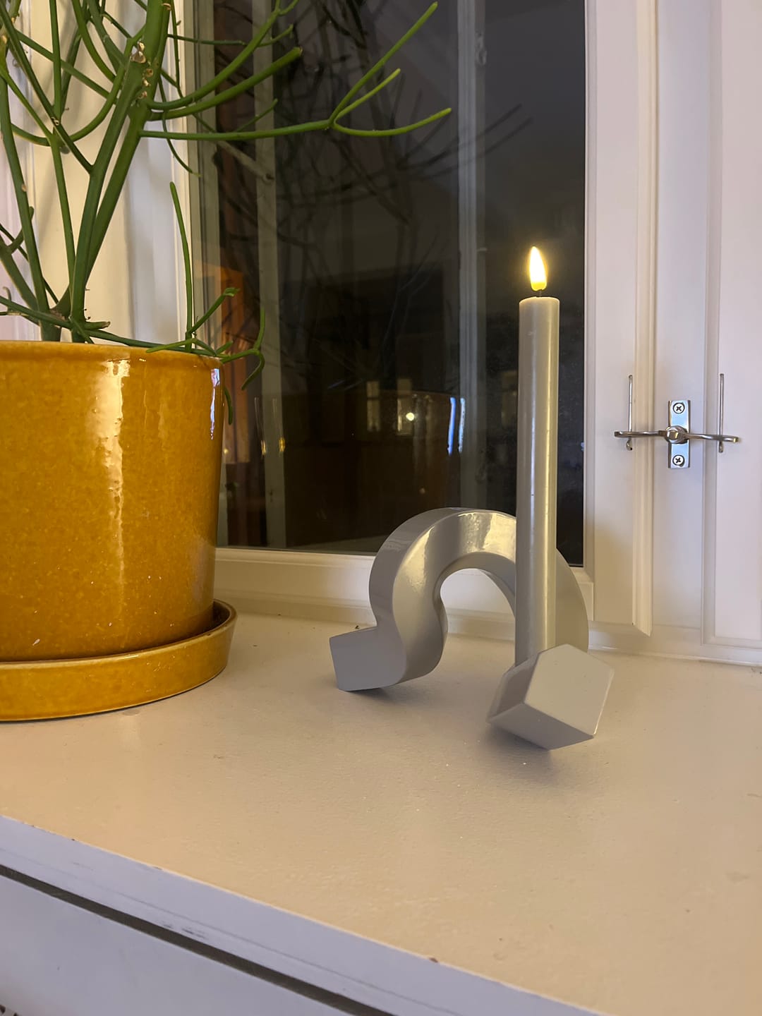Customer photo review of LED Kronelys 2 stk, Ø 2 x 24 cm Sand