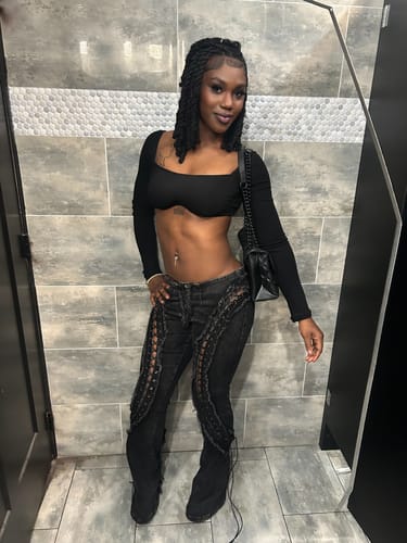 Customer photo review of Seamless Body Harness (Grey)