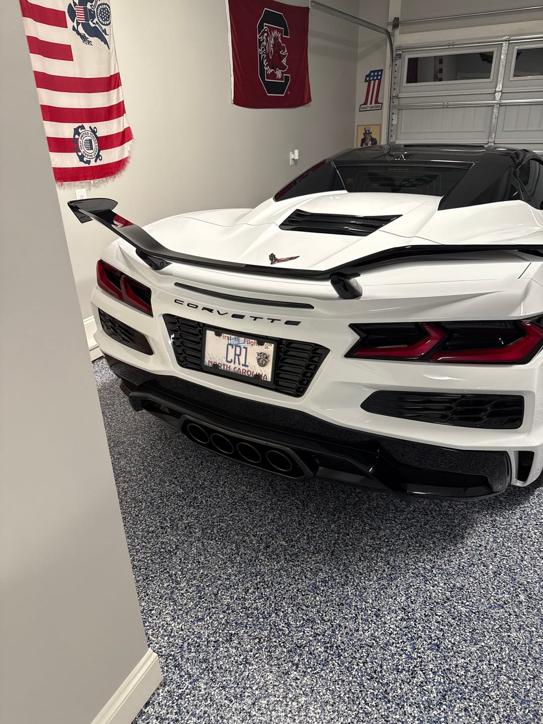 Customer photo review of Corvette C8 Z06 License Plate Backing