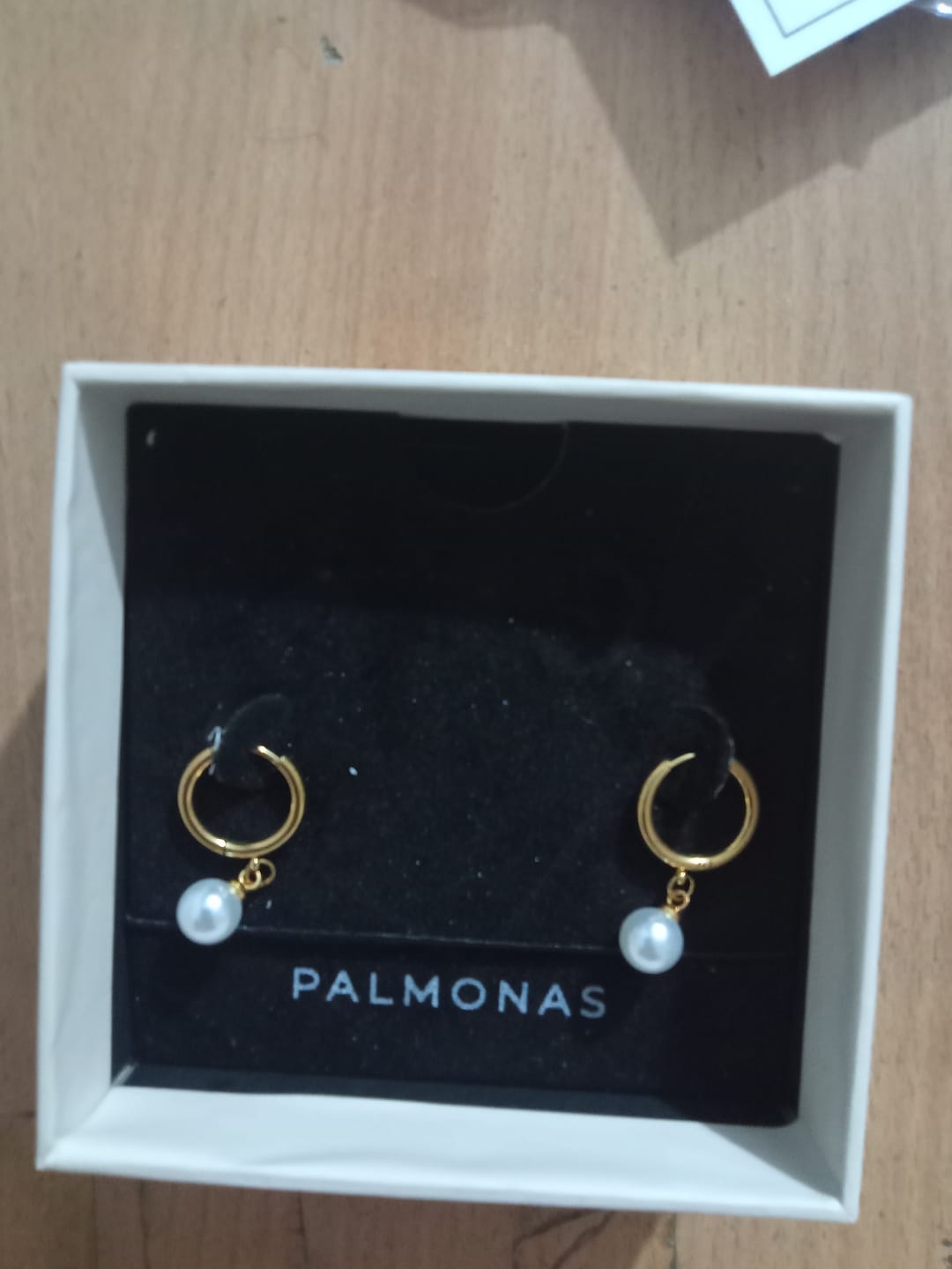 Customer photo review of Pearl Orbit Earrings