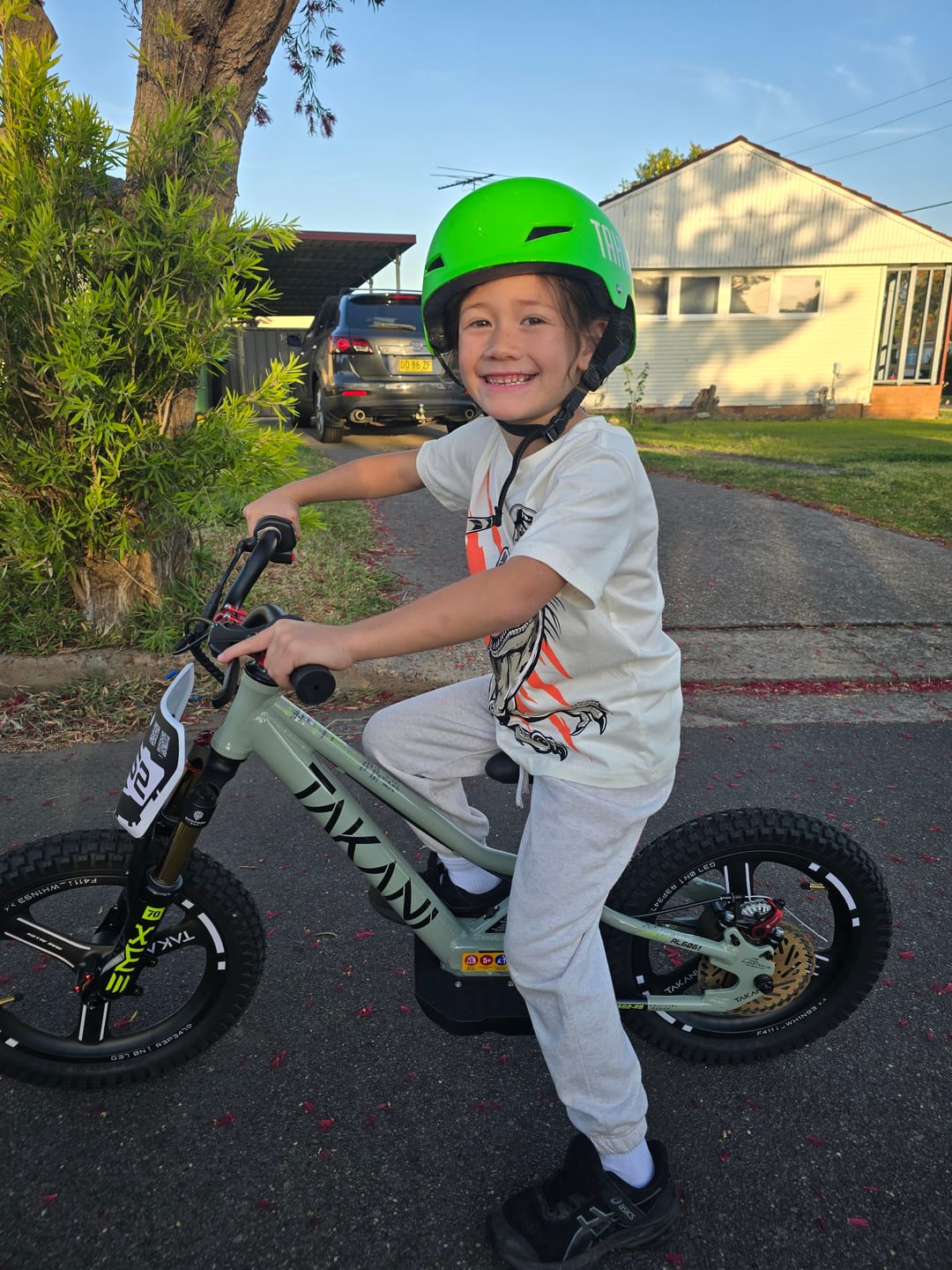 Customer photo review of 350W TAKANI  Electric Balance Bike 16'' - TK1652-RS Flat Grey