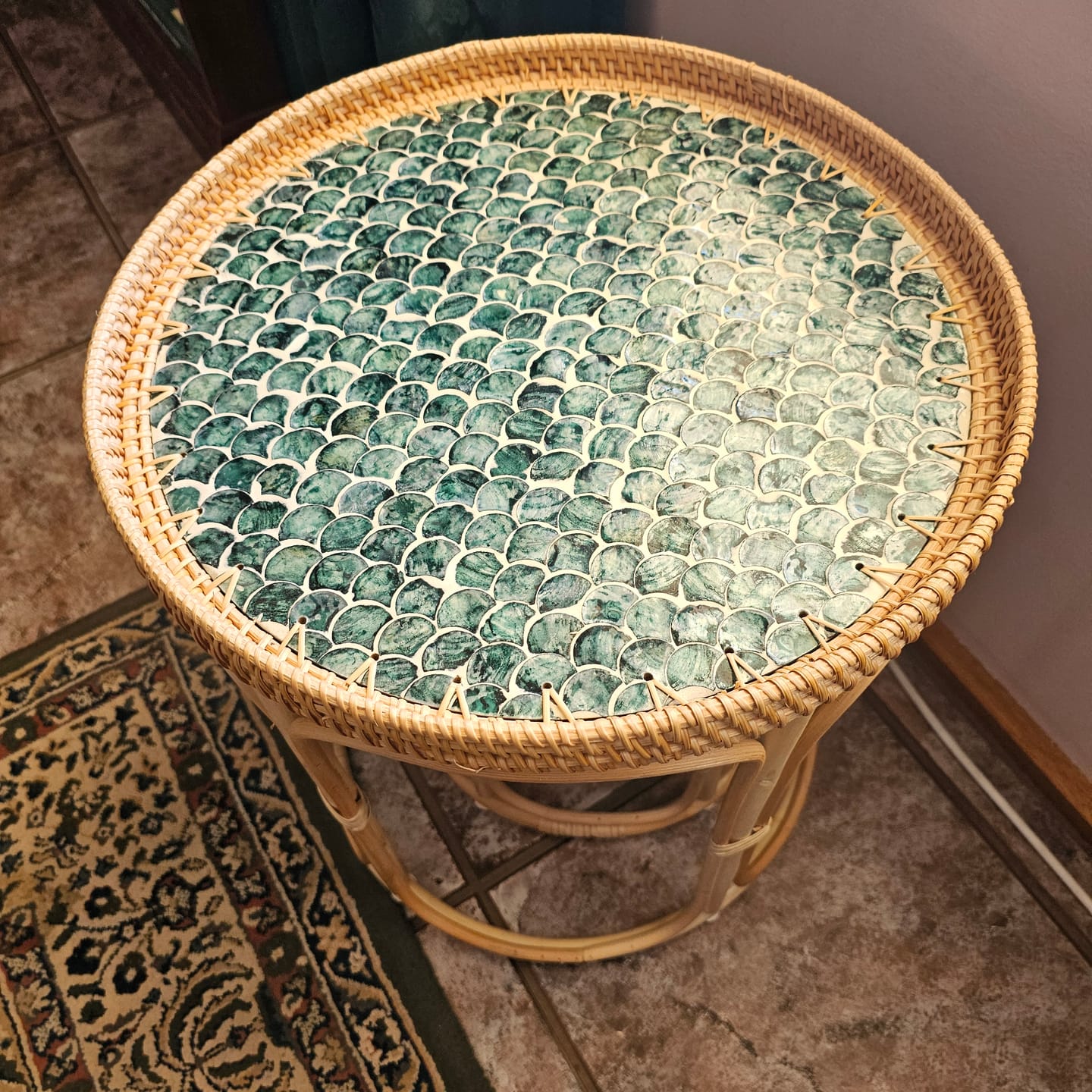 Customer photo review of Sirena Rattan Table Set