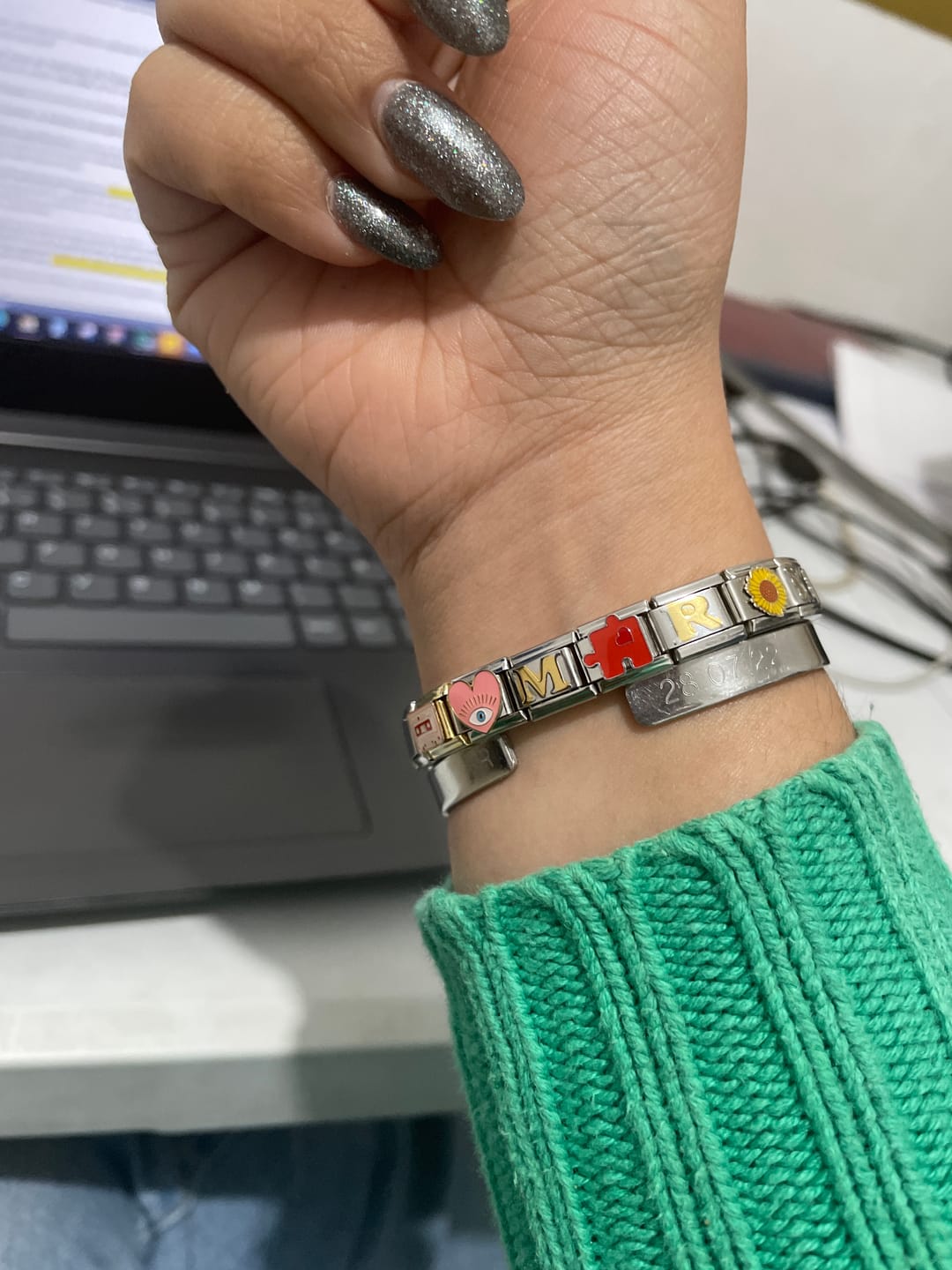 Customer photo review of Charm Letra M