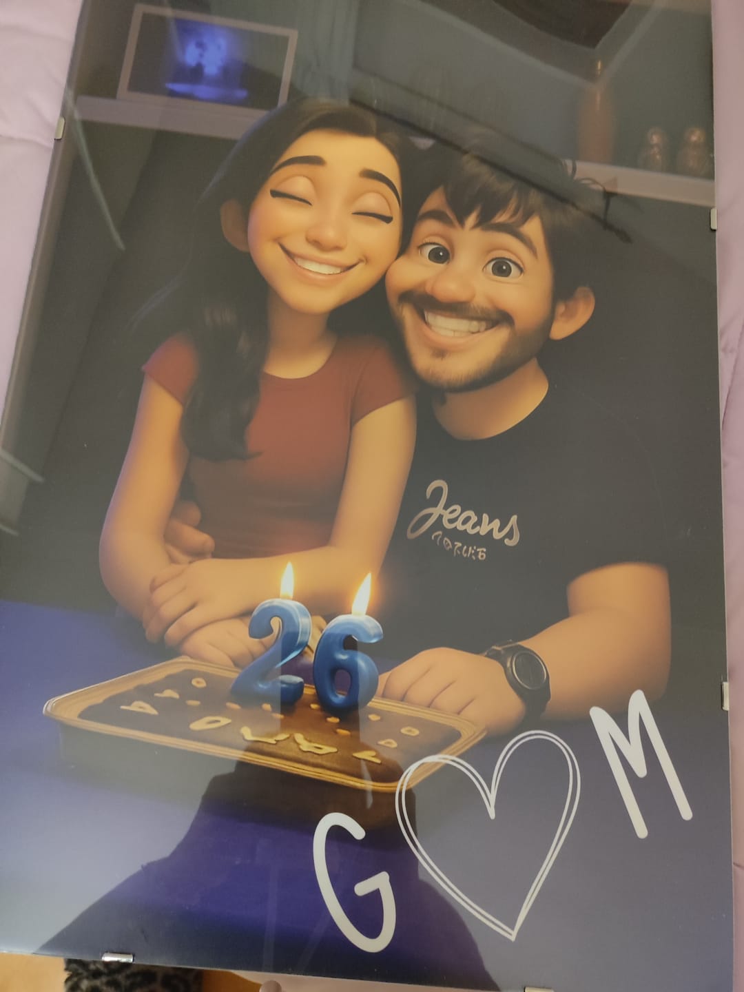 Customer photo review of Cartoon Love - Poster personalizzato con effetto cartoon 3D in stile fumetto