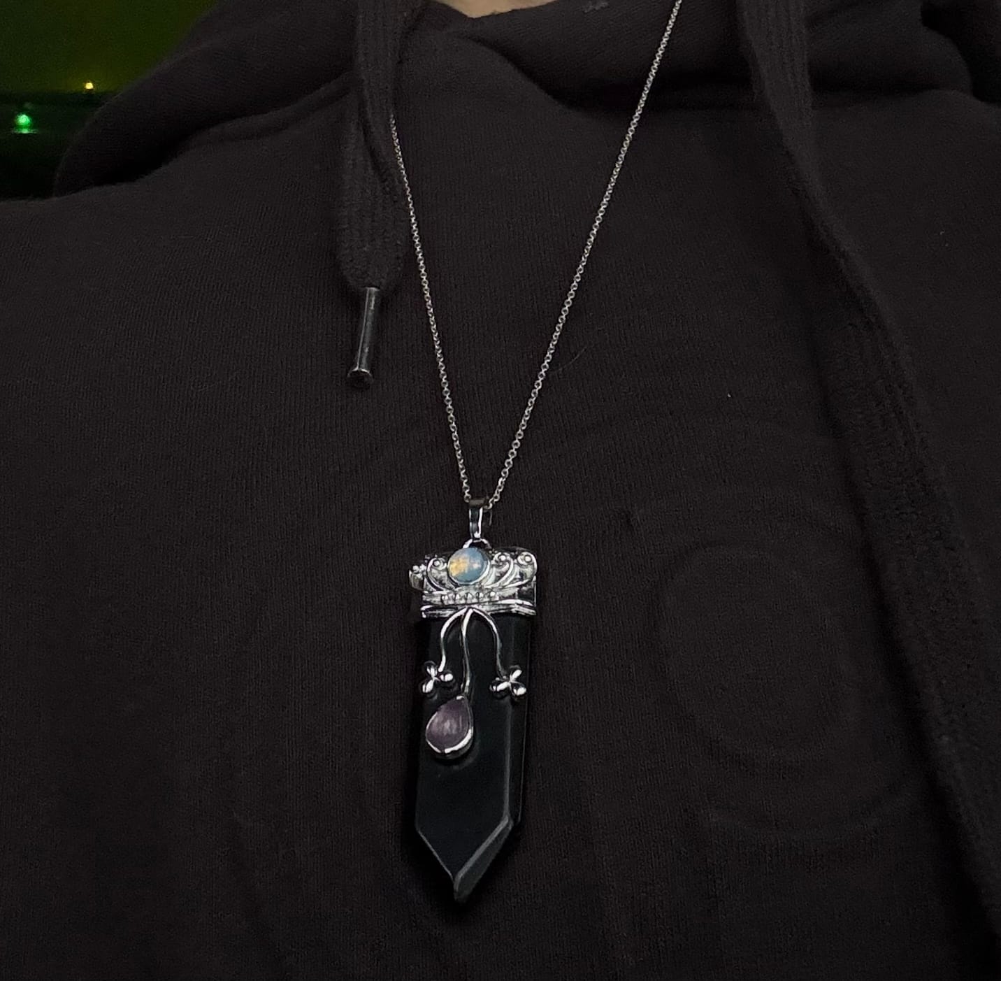 Customer photo review of Goddess Protection Necklace