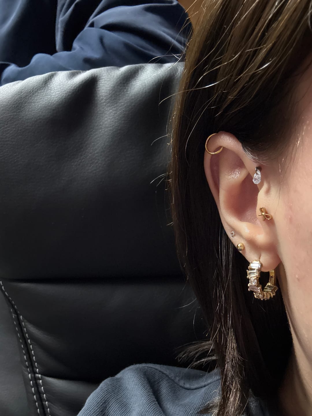 Customer photo review of Elegant Tie Piercing | Titan