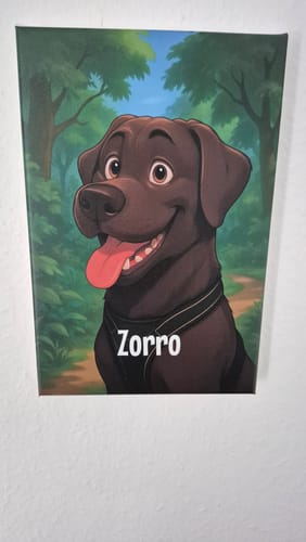 Customer photo review of Dein Haustier als Cartoon - Individuelle Leinwand
