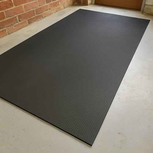 Customer photo review of 6mm Rubber Sheet Matting Durable, Slip-Resistant, Easy to Clean for Commercial & Industrial Use Versatile Flooring Solution - Linear Metre