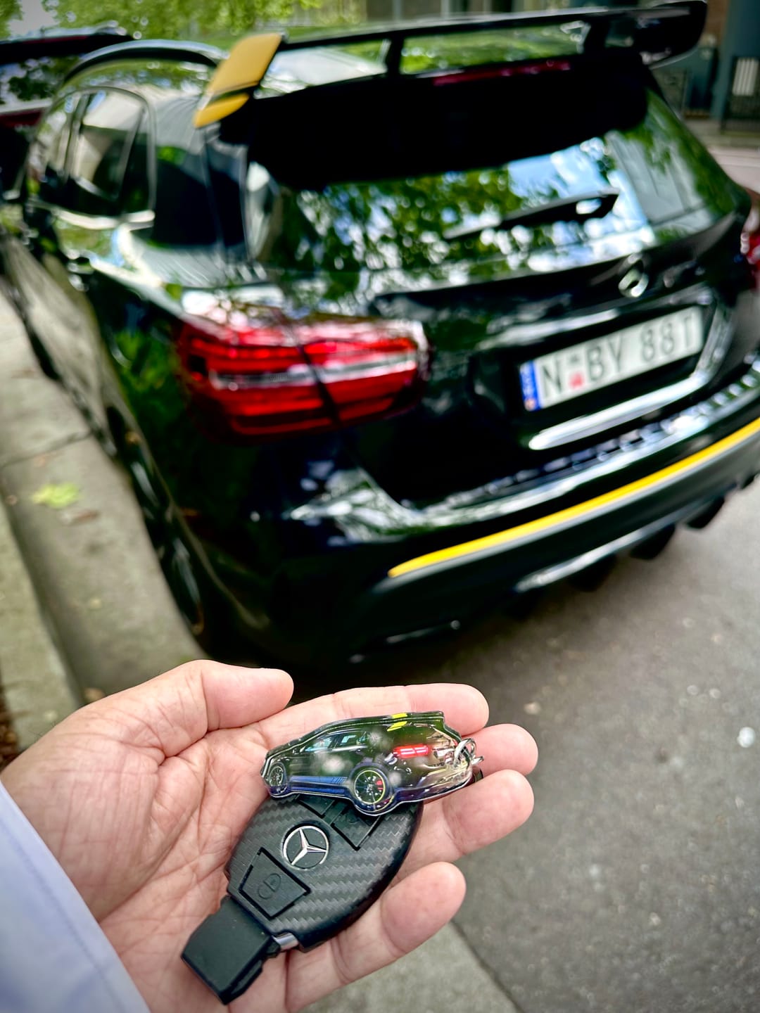 Customer photo review of PG Mini Custom Keychain