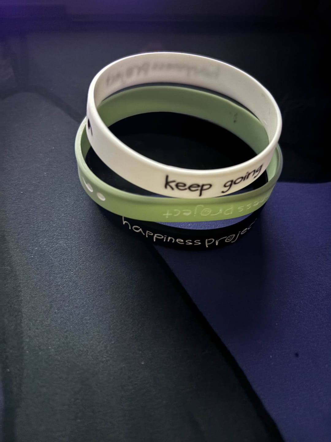 Customer photo review of Semicolon Wristbands (3-Pack)