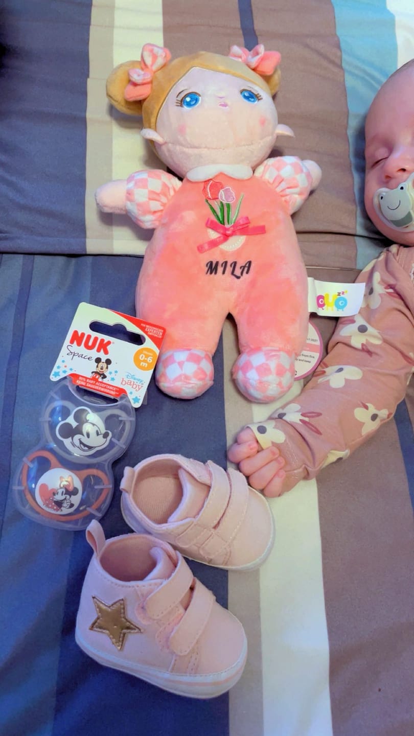 Customer photo review of Mini Personalisierte Plüschpuppen mit Offenen Blaue Augen