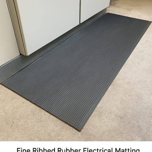 Customer photo review of Fine Ribbed Rubber Electrical Matting - ASTM D178 Type 1 Class 2, 30kV Tested, Anti-Slip, 17,500V Safety, Low Maintenance, Sold Per Linear Metre