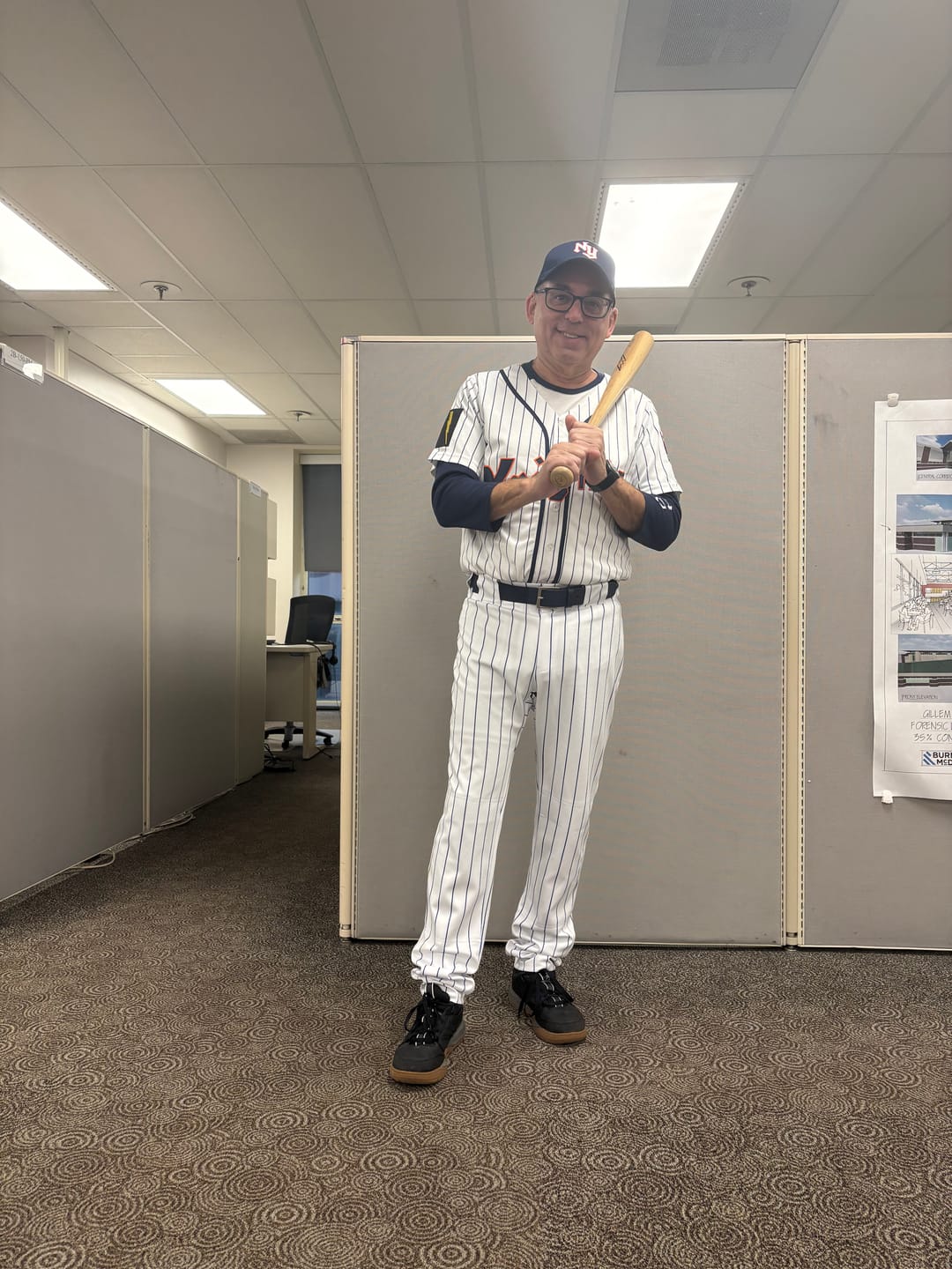 Customer photo review of Custom White Navy Pinstripe Fit Stretch Practice Loose-fit Baseball Pants
