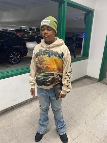 Customer photo review of Godspeed Sunset Drift Hoodie Washed Bone