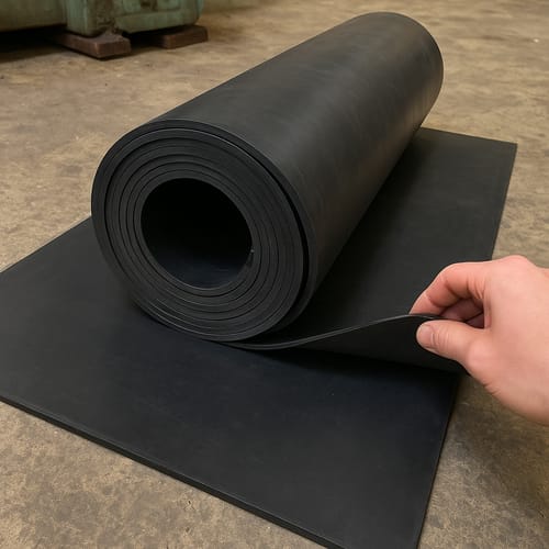Customer photo review of Industrial Grade Rubber Sheet 1.5mm to 25mm Thick Heavy Duty, Abrasion-Resistant, Custom Cut Lengths 1.4m Wide Rolls, Ideal for Tough Applications