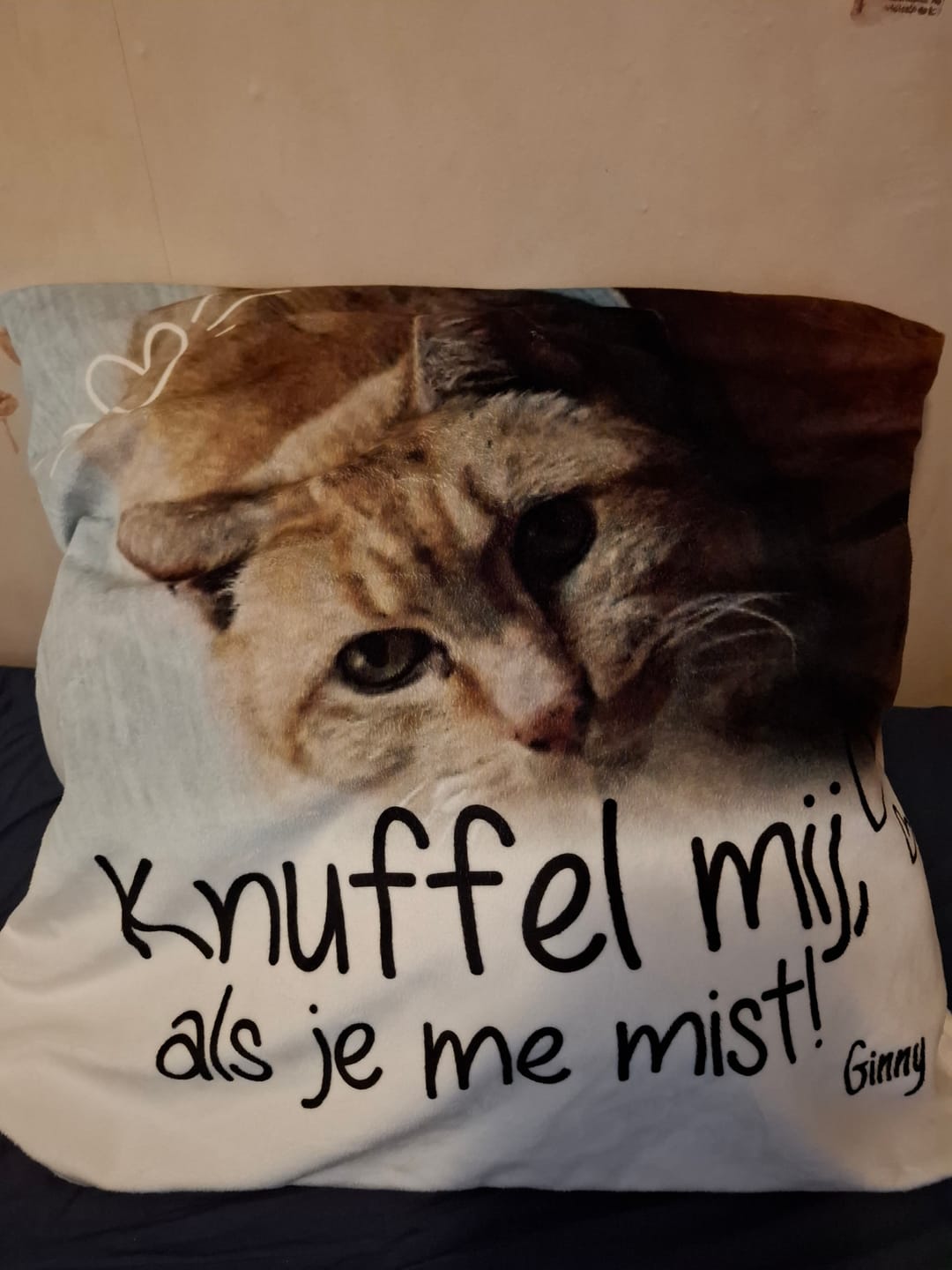 Customer photo review of Knuffel mij als je me mist - Gepersonaliseerde kussen