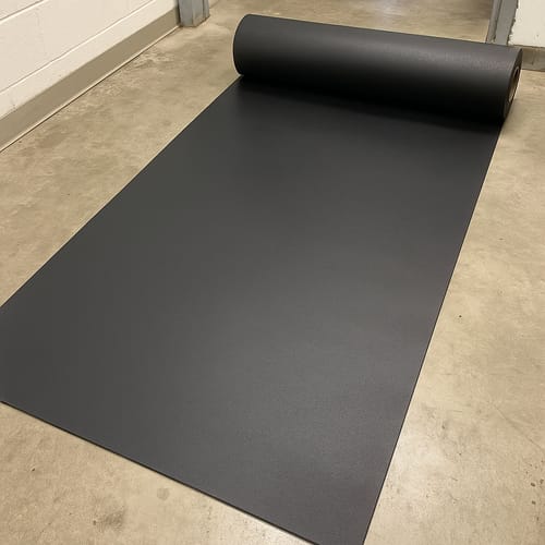Customer photo review of Plain Rubber Flooring Rolls Slip-Resistant Surface for Commercial and Residential Use
