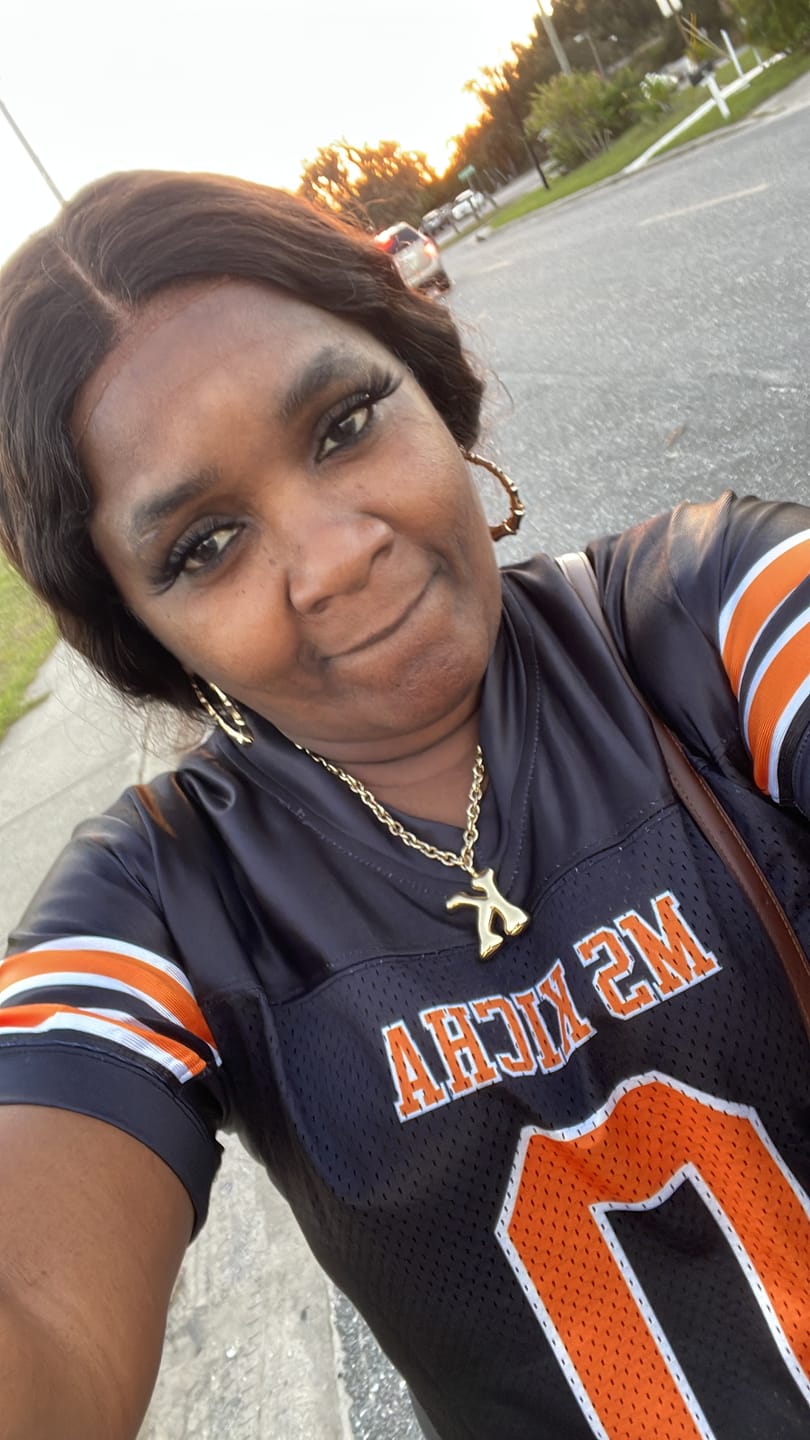 Customer photo review of Custom Black Orange-White Classic Style Mesh Authentic Football Jersey