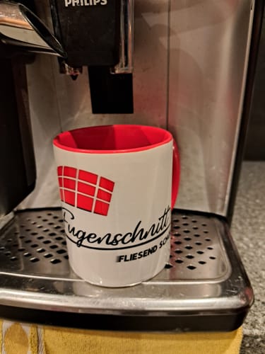 Customer photo review of TassenExpress - Becher Keramik Tasse mit Logo bedruckt 325ml Firmenlogo