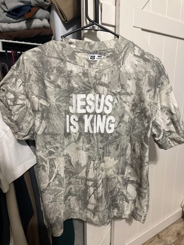 Customer photo review of Pre-Order Jesus Is King Premium Tee