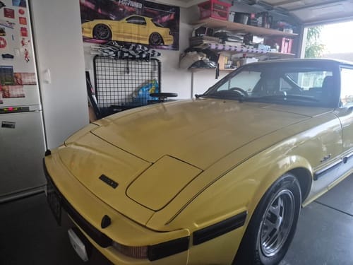 Customer photo review of Mazda FC RX7 Garage Flag