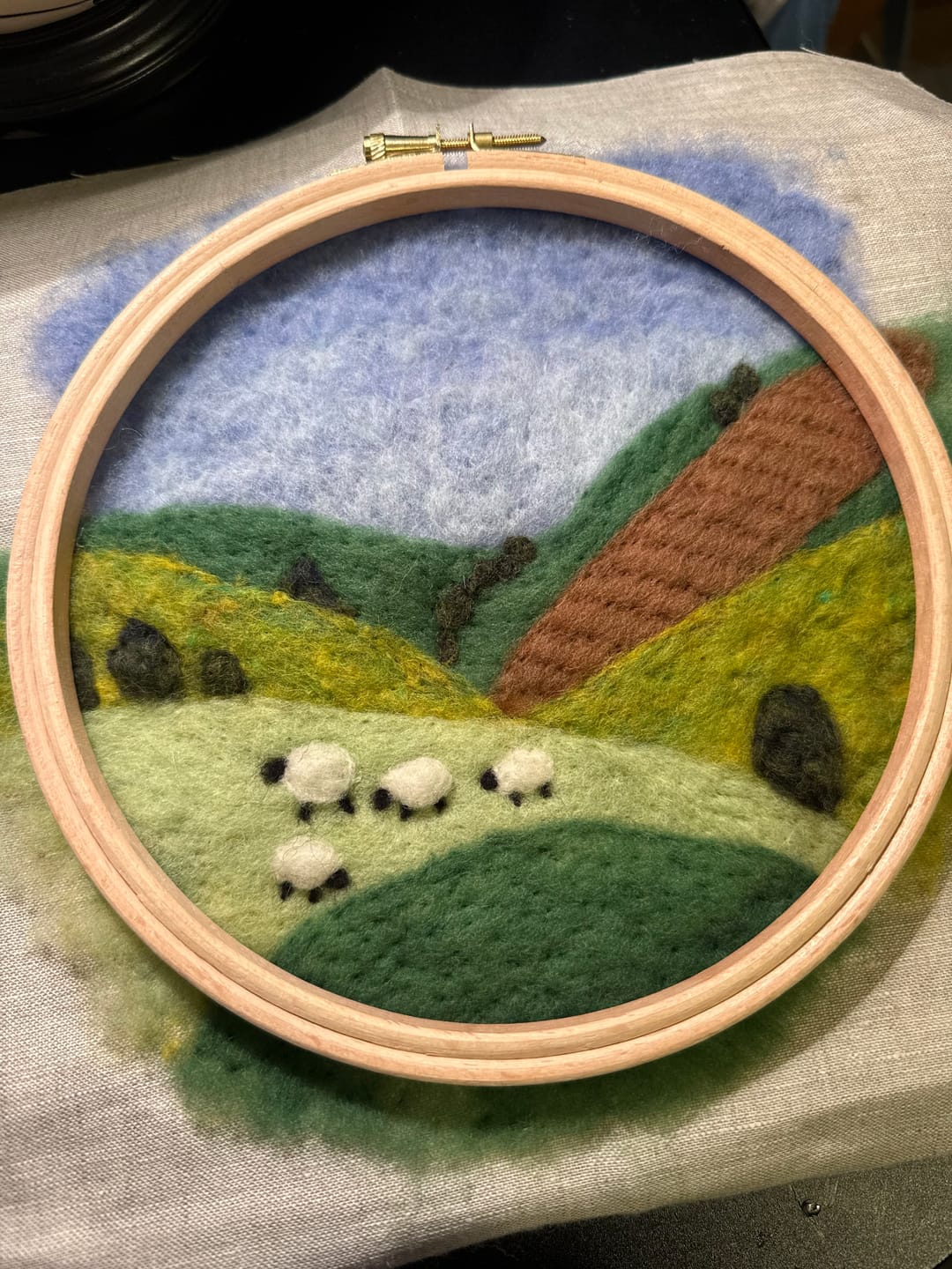 Customer photo review of Grazing Sheep Needle Felting Kit