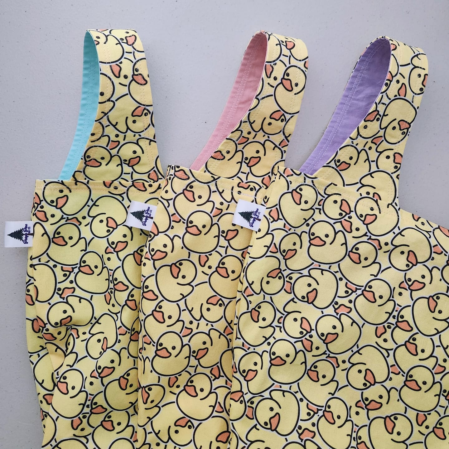 Customer photo review of Packed Rubber Duck Fabric - Yellow