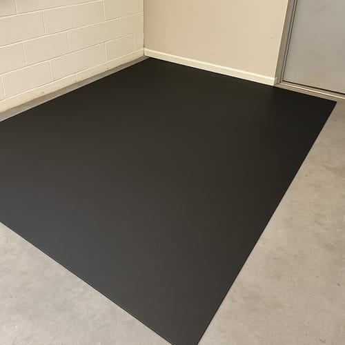 Customer photo review of Plain Rubber Flooring Rolls Slip-Resistant Surface for Commercial and Residential Use