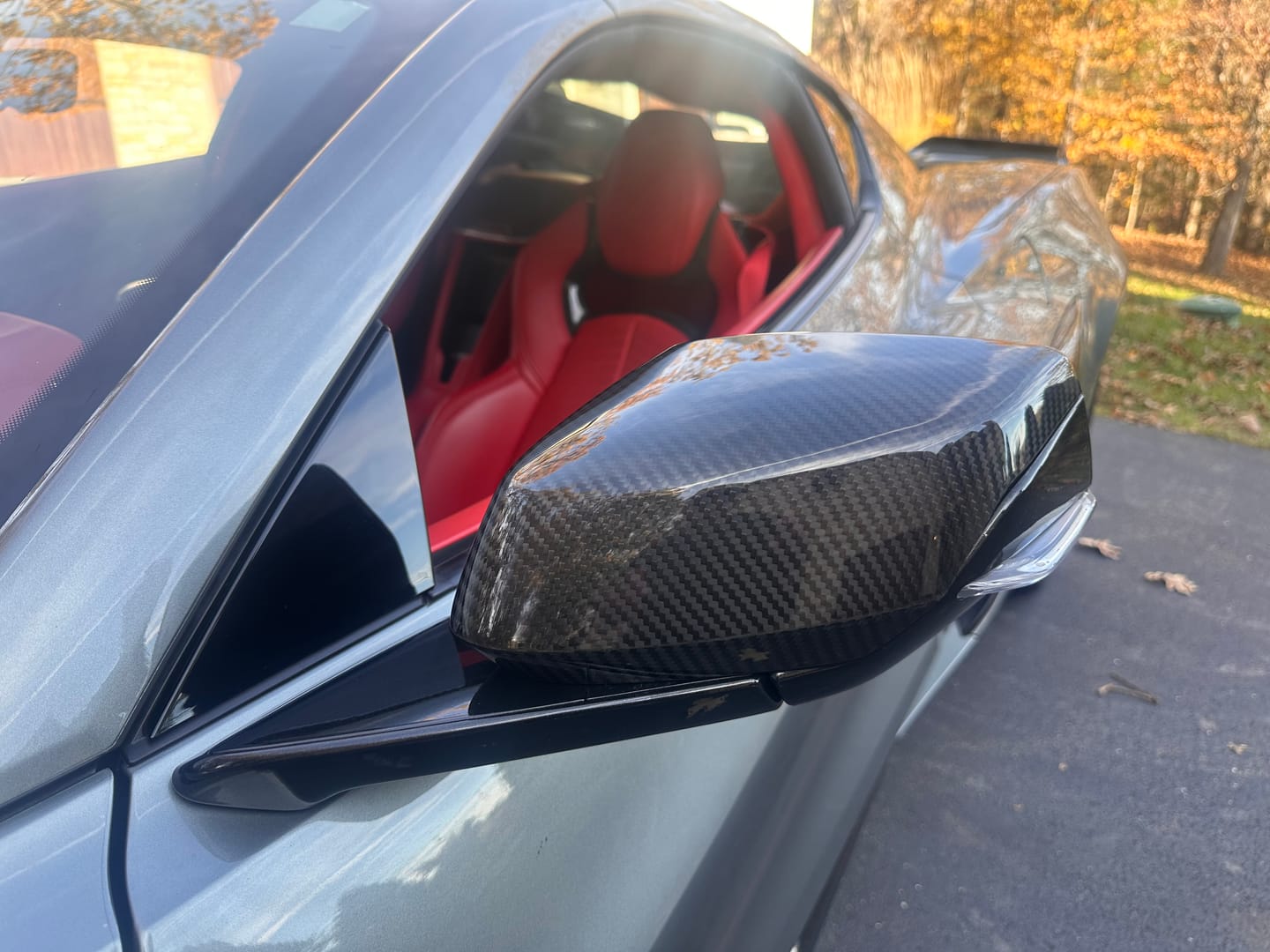 Customer photo review of Corvette C8 Upper Mirror Covers