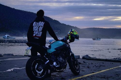 Customer photo review of Illegal Use Of Speed Hoodie