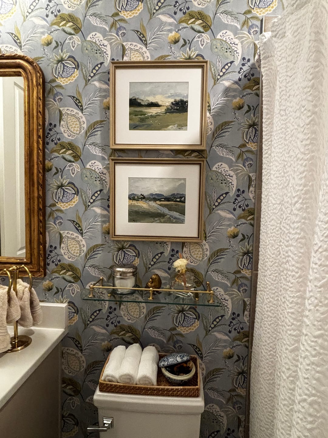 Customer photo review of Classic Gallery Shelf Rail | Brushed Satin Brass