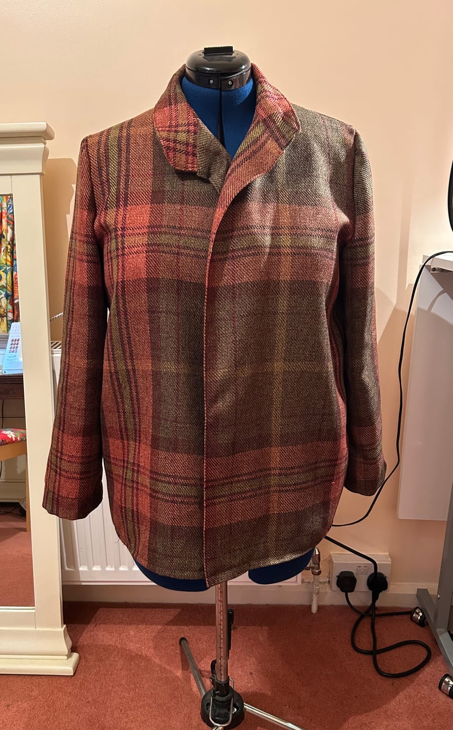 Customer photo review of Tartan Wool Touch Fabric