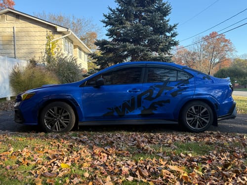 Customer photo review of Fit 2021-2025 Subaru VB WRX WR Blue(K7X) Painted Fender Flares Wheel Trims