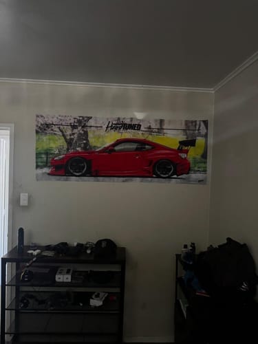 Customer photo review of Toyota GT 86/BRZ/FRS Garage Flag