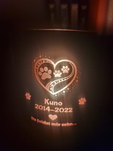 Customer photo review of Du fehlst - Individuelles Trauerlicht