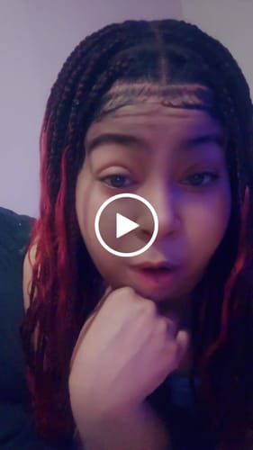 Customer video review of 24" Human Hair Boho Box Braided Wig HD Full Lace Lightweight 79 Strands 1 Boho Curl and 1 Boho End