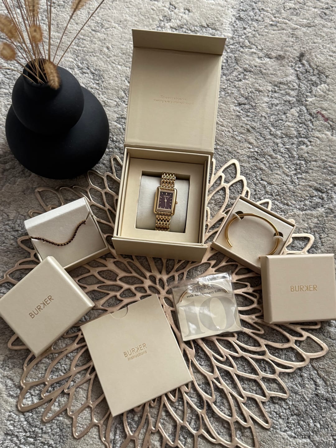 Customer photo review of Olivia Gold Burgundy