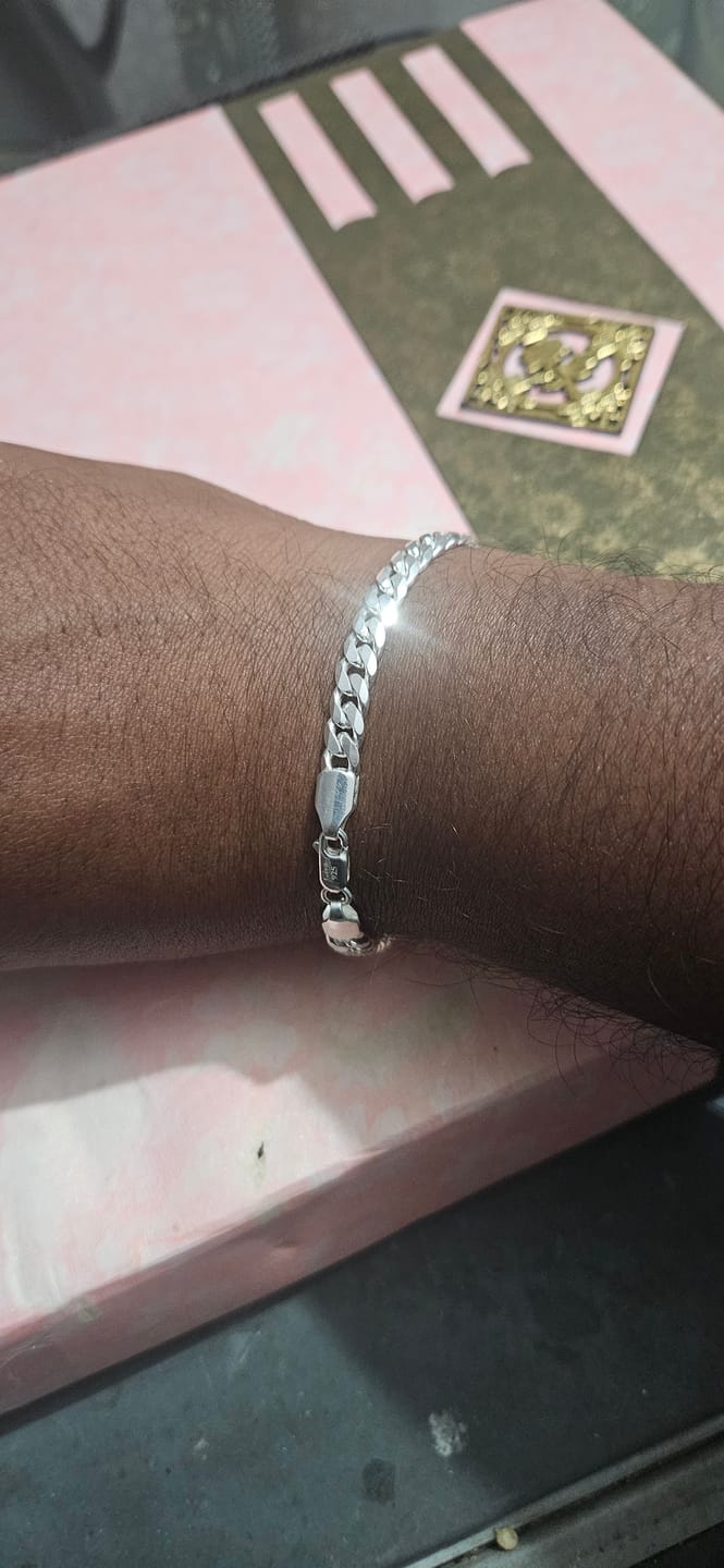 Customer photo review of Silver Classic Bracelet for Him
