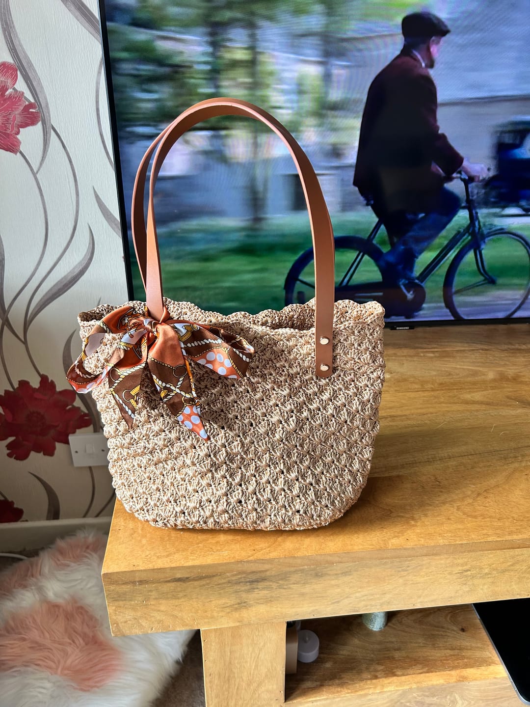 Customer photo review of CrochetPark™  Elegant granny Crochet Bag DIY Kit