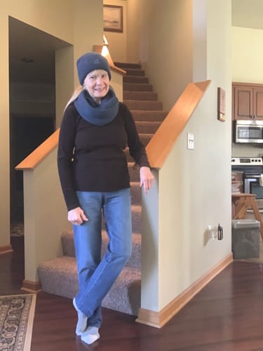 Customer photo review of Ria Chunky Beanie - Starry Night