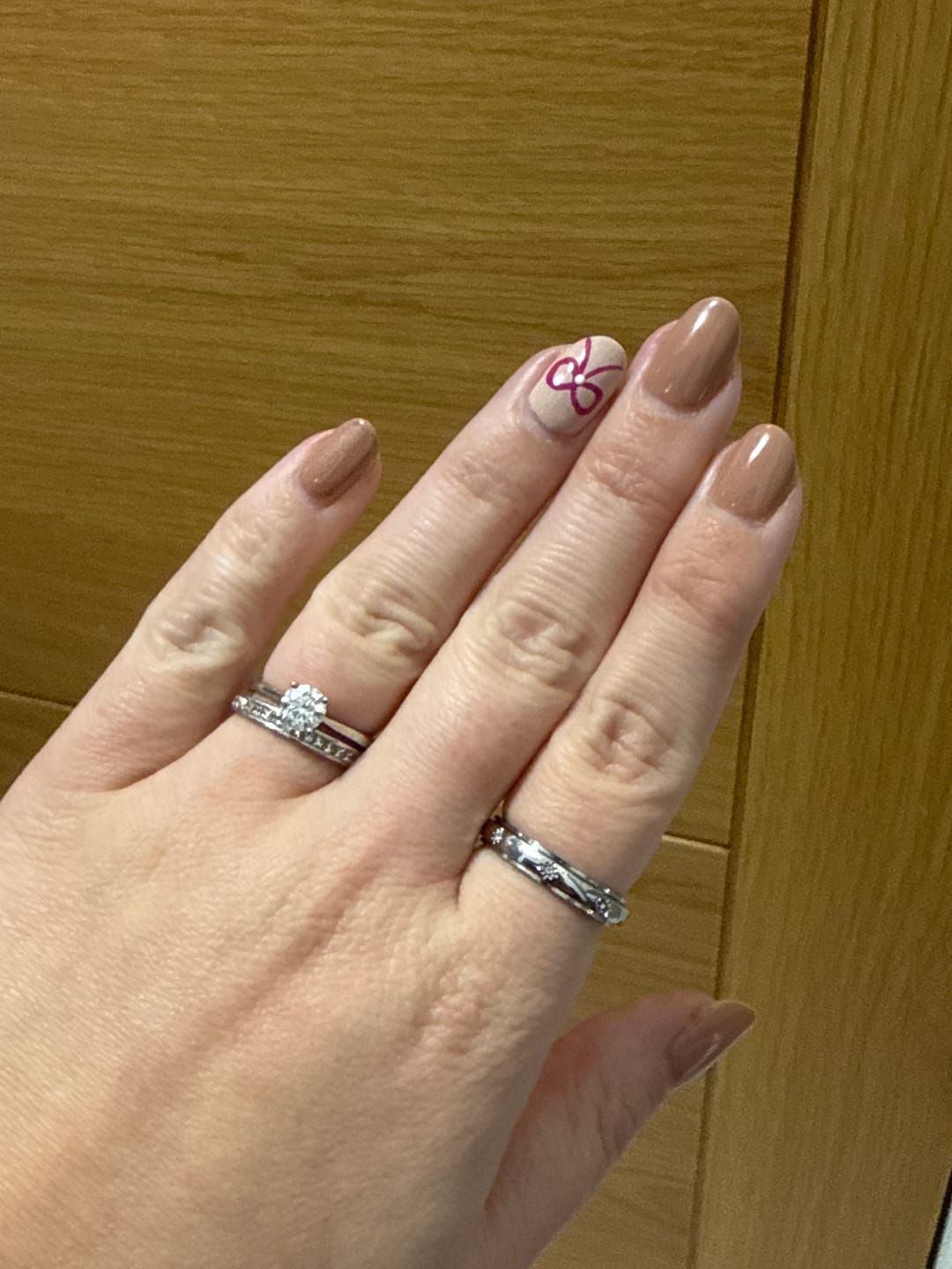 Customer photo review of silver spinning star eternity band ring