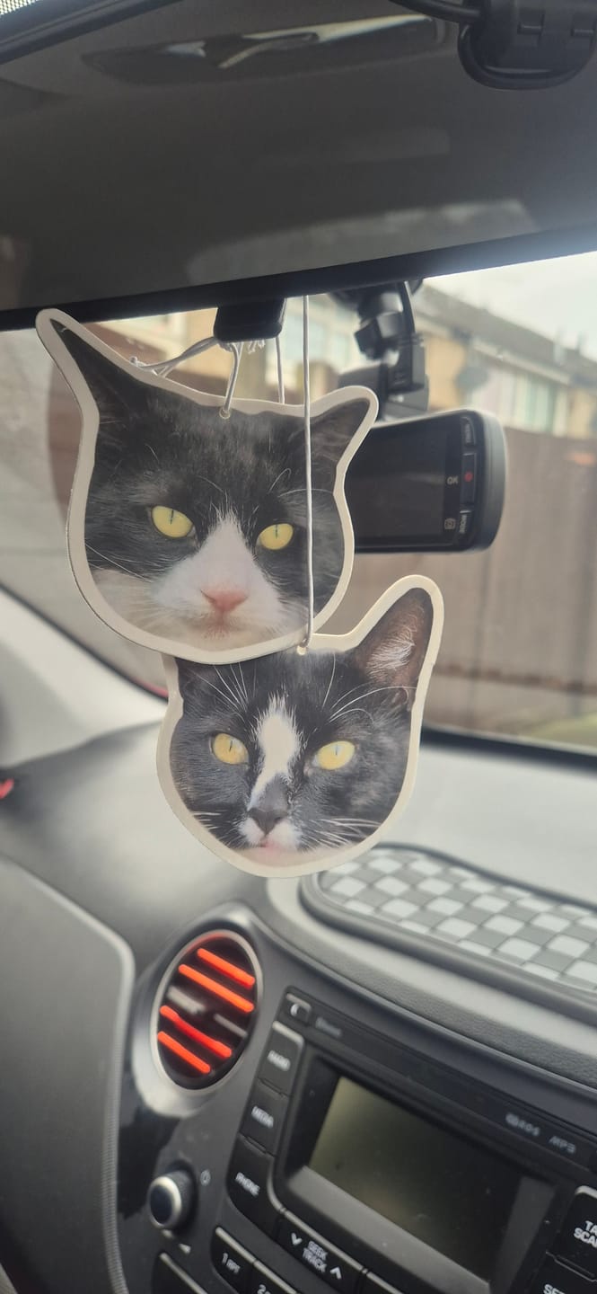 Customer photo review of Personalised Custom Car Air Freshener With Your Photo