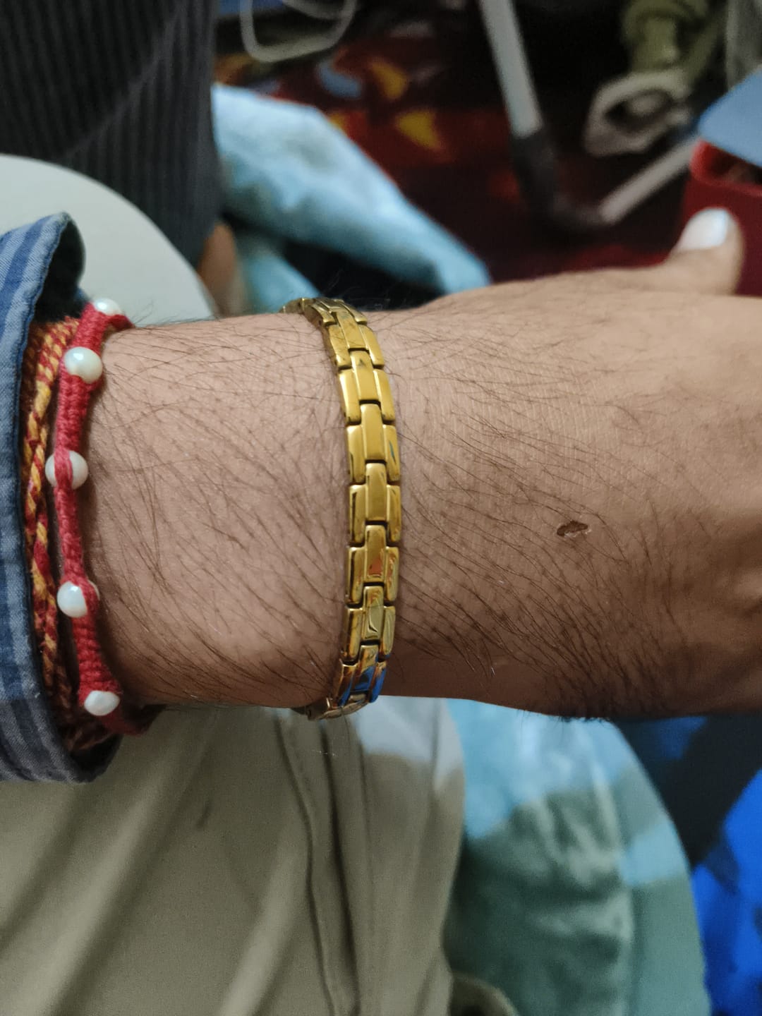 Customer photo review of Rectangular Rhythm Link Bracelet