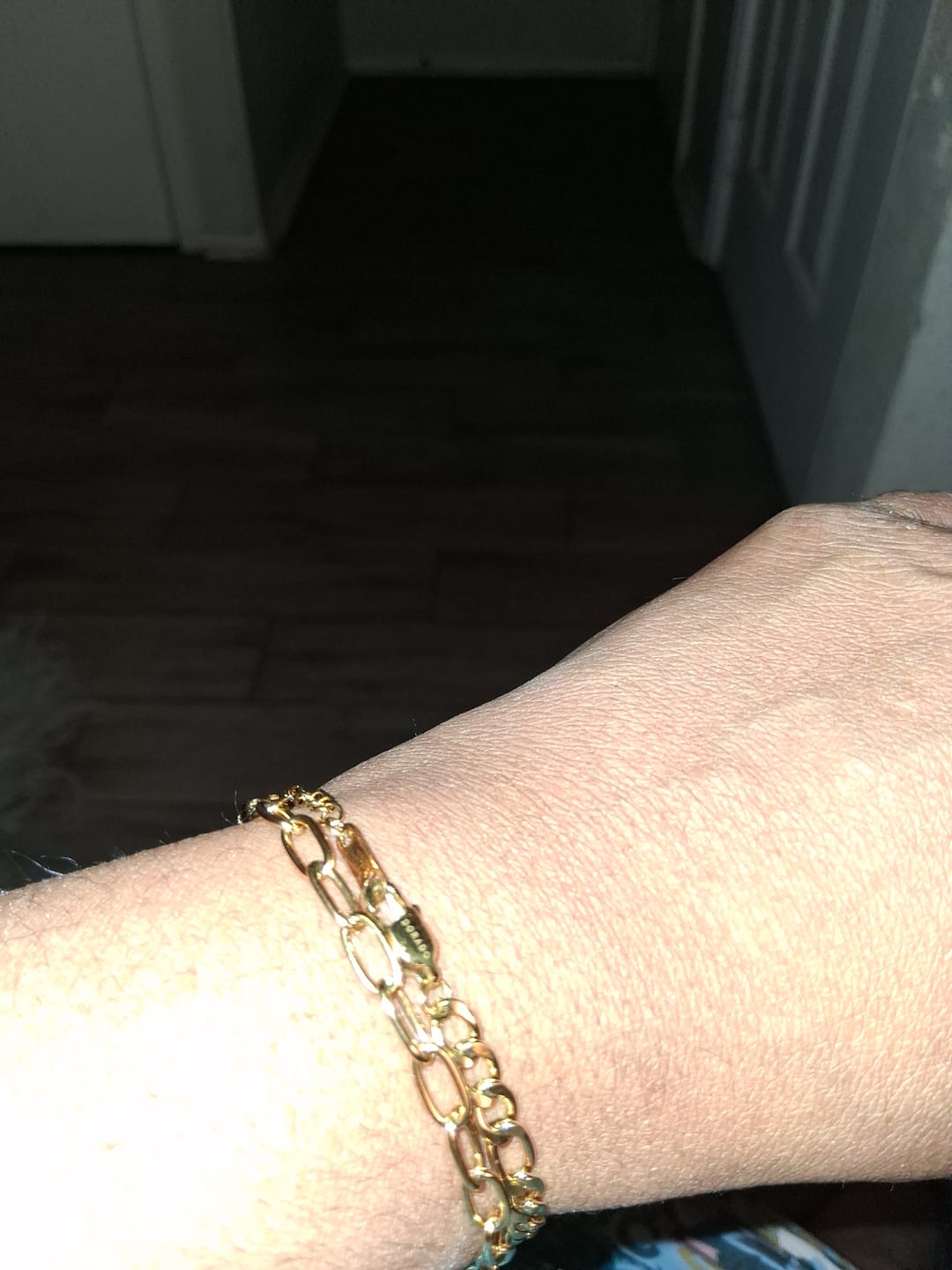 Customer photo review of Paperclip Figaro Bracelet Set